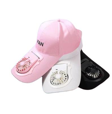 China COMMON Portable Summer Cooling USB Charging Fan Covers Rechargeable Battery Travel Outdoor Baseball Cap for sale