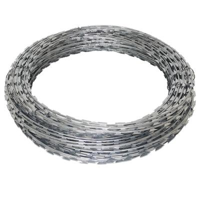 China BT-22 galvanized razor barbed wire galvanized razor barbed wire length per roll offer sale bto22 for sale