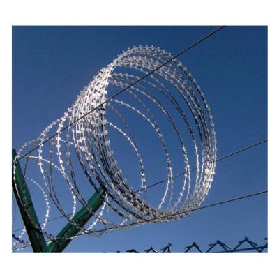 China Canned Wholesale Over Galvanized BTO-22 and BTO-30 Helical Razor Barbed Wire Mesh Fence For Military High Density 358 Barrier Security for sale