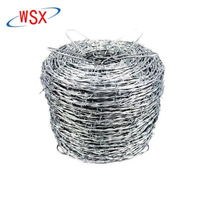 China 2022 STAINLESS STEEL WIRE factory supply galvanized cheap barbed wire for fence 500 meters barbed wire for sale