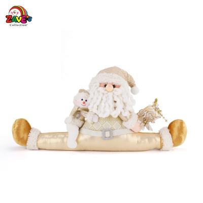 China 22in Heavy Duty Split Legs Stuffed Santa Door Stop Heavy Duty Holiday Picks Christmas Home Decoration for sale