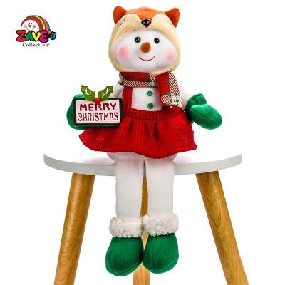 China Cute Sitting Fox Hat Reindeer Snowman Plush Toy Felt Animal Toy For Christmas Xmas Gift Home Decoration for sale