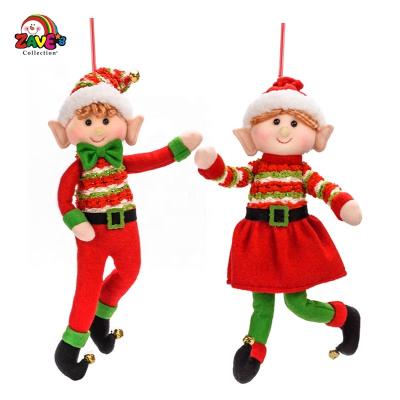 China Folk Art Xmas Christmas Elf With Stripes And Bell For Tree Decorations Decor Traditional Home Gift for sale