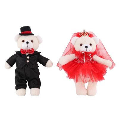 China Teddy Bear Plush Toy Couple of CLOTH Wedding Dress and Suit Tuxedo for Wedding Favor Gift for sale