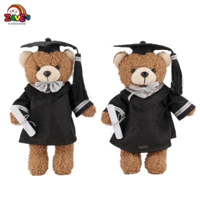 China FABRIC Graduation Teddy Bear Add To Costume Long Black Graduation Dress For Gift Home Decor for sale