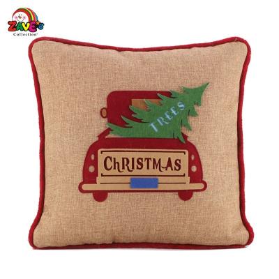 China Country Christmas Decoration Pillow for Home Seasonal Ornament Straw Country Stylish Holiday Supplies Khaki for sale