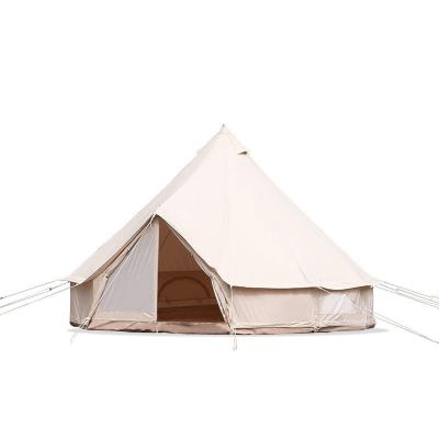 China Trigon/V-Type Ground Nail Pyramid Bell Yurt Teepee Glamping Tent Windproof Tents for Outdoor Camping Events Cotton Canvas Tents Equipment Camper for sale