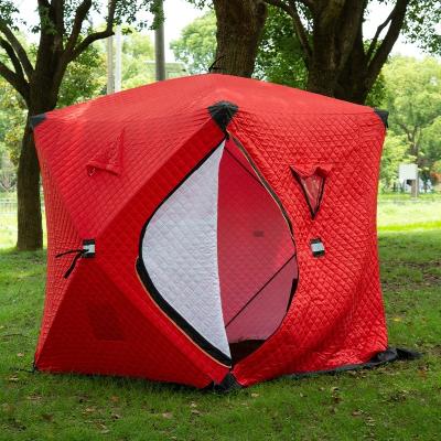 China Tube Type Tent Stake Out 3 Person Insulated Portable Ice Camping House Fishing Thermal Shelter Ice Camping Equipment Shanty Tent Fishing Fishing Tent for sale