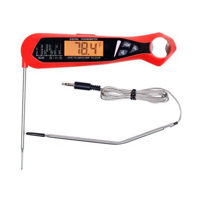 China Easy Operation Food Thermometer Instant Read BBQ Meat Probe Digital Dual Kitchen Thermometer With Alarm Buzzer for sale