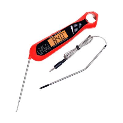 China Easy Operation Collapsible Dual Probe Kitchen Cooking Instant Food Digital Meat Thermometer With Backlit for sale