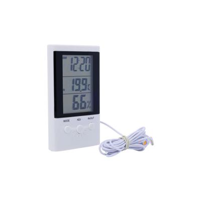 China ABS Plastic 3 In 1 Large-Character LCD Display Digital Hygrometer Indoor Thermometer for sale