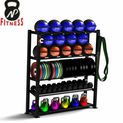 China Hot Selling Durable Multi Rack Gym Storage Rack 4 Layers Gym Storage for sale