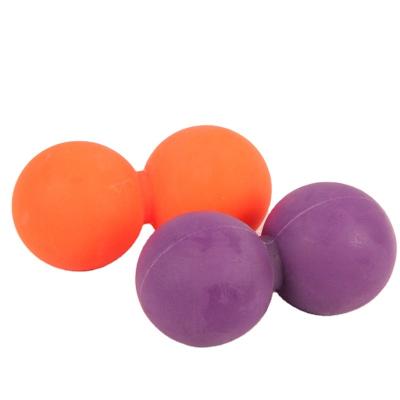 China Eco-friendly Mini Peanut Massage Ball Stick Lacrosse Double Hand Massager Hand Massager Ball for sale