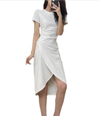 China 2021 summer new breathable irregular casual dress elegant temperament ladies for sale