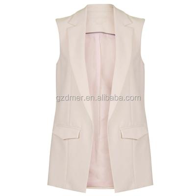 China Breathable Latest Fashion Branded Sleeveless Blazer Jacket For Ladies for sale