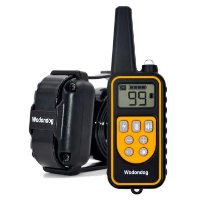 China Wodondog Viable L880-3 800m Electric Dog Shock Training Collar Rechargeable Remote Waterproof For 3dogs for sale