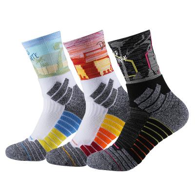 China Breathable Custom Logo Upgraded Professional Anti Slip unisex athletic sport sock basketball socks grab football socks for sale