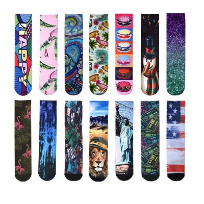 China Unisex Crazy Visual Creative Custom Socks Summer Novelty Fun QUICK DRY 3D Printing And Dyeing Socks Crew Socks And Breathable for sale