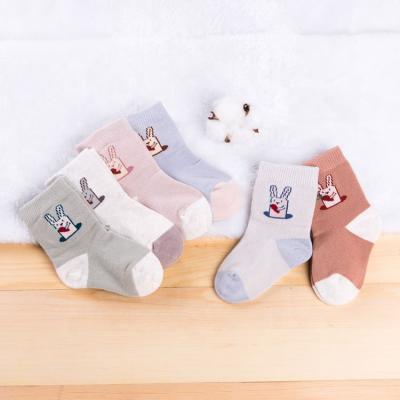 China Antibacterial Boy Girl Kids Fashion Animal Cute Rabbit Socks for sale