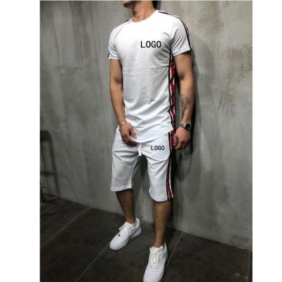 China 2021 summer breathable custom logo sweatsuit private label sweat sweat suit shorts set men pants and t-shirt set for men for sale