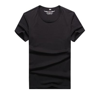 China 2021 Men T Shirt 95% Cotton 5% Elastane Scalloped Hem Slim Fit Custom Gym Fitness for sale