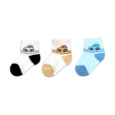 China Newborn Toddler Socks Cute Cartoon Breathable 0 12 Months Striped Children's Baby Socks for sale