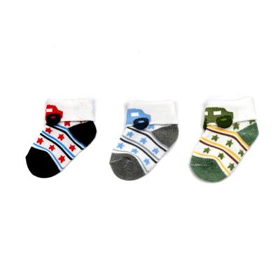 China Custom Cute Anti Bacterial Breathable Girl Logo Design Anti Slip Newborn Cotton Knitted Baby Socks Set for sale