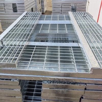 China Spec steel treads. Standard Industrial Outdoor Prefab Typical Premade Metal Ladder Non Skid Stair Tread Plate Plate For Outdoor Stairs for sale