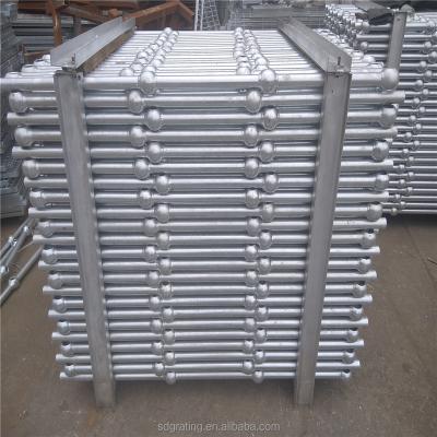 China MS Industrial Galvanized Exterior Steel Painted Stair Railings Steel Ball Joint Railing For Stairs for sale