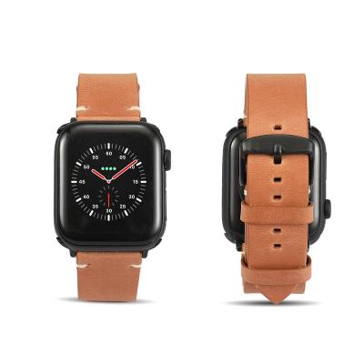 China Leather Custom Designed Apple Watch Comfortable Leather Strap For Apple Watch for sale