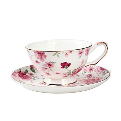 China Viable New Fashion Elegant Customizable Vintage Porcelain Coffee Cup And Saucer Suit Set for sale