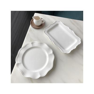 China Sustainable Wholesale Luxury Kitchen Set Dinnerware Sets Servies Tableware Set Ceramic Dishes for sale