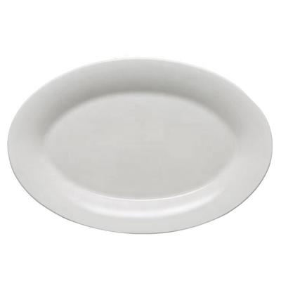 China Sustainable modern European style home restaurant pure white splints cold plate dish steamed splint for sale