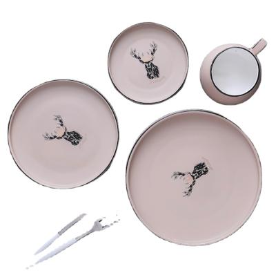 China Sustainable Porcelain Dishes Sets Nordic Ceramic Tableware Dinner Set Dinner Sets For Hotel And Restaurant for sale