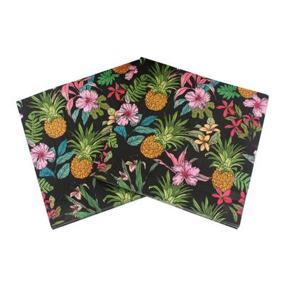 China Purple beige color special offer color paper napkins and printed black napkins for sale