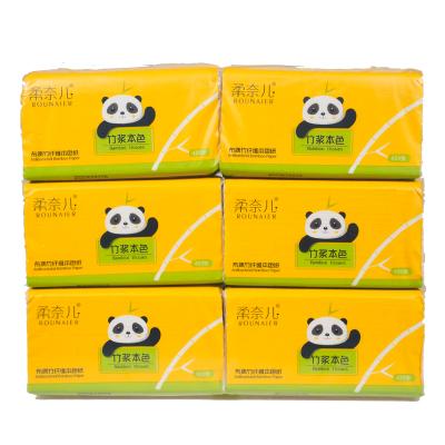 China Soft Private Label 3 Ply Unbleached Soft Bathroom Tissue Bambo Toilet Paper for sale