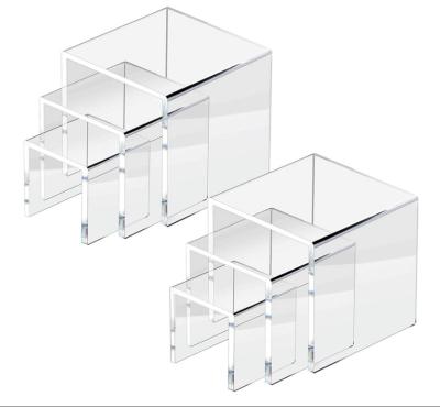 China Single Sided Acrylic U-frame Plexiglass Display Rack Transparent Shoe Rack Jewelry Toys Acrylic Products for sale