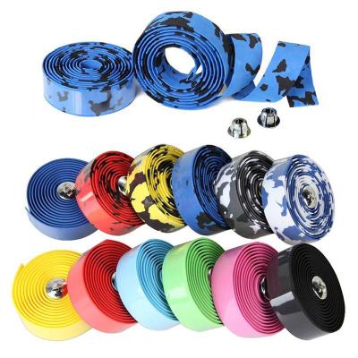 China Professional Tacky Colorful Bicycle Handlebar Tape Custom Colorful 2m PU Bar Grip Tape Logo Outdoor Cycling for sale