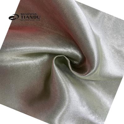 China Single Outdoor 100% Memory Luster Polyester Twill Curtain Fabric for sale