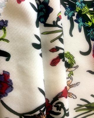 China 96%Polyester 4% TWILL 100D Woven POLY Printed Spandex Floral Printed Fabric for sale