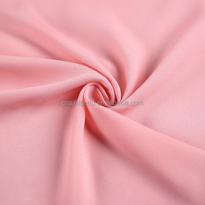 China Free Sample Plain Dye 100% Polyester 75D Foam Crepe Tear-Resistant Fabric For Garment for sale