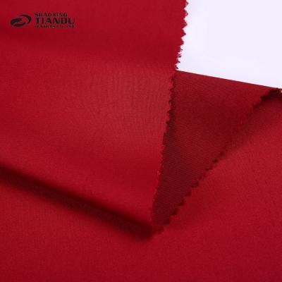 China Memory Shaoxing Textile Woven Plain Dyed Reflective Red Poly Satin Fabric Roll Price Per Meter for sale