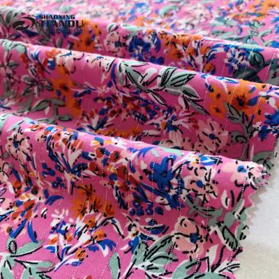 China Floral Design 45*45 Stripe Fabric Floral Design 45*45 Rayon Viscous Lurex Digitally Printed Lurex Viscose Lurex QUICK DRY for sale