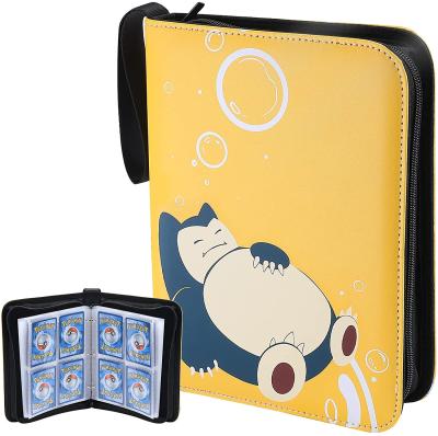 China 2022 Fashion Push Monday Game Collection Snorlax Game Card Fit For Pokemon Card Folder Binding Trading Card Holder Card Holder for sale