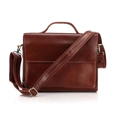 China Leather Messenger Shoulder Portfolio Bag Laptop Bag Briefcase Latop Travel Conference Men Messenger Briefcase for sale