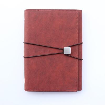 China Office Classic Leather School Hardcover Book PU Vintage Spiral Notebooks, Good Bandage Binding Agenda Planner Organizer for sale