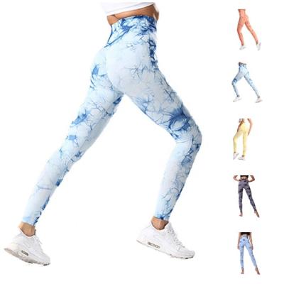 China Women's Workout Tights Buttery Print Rocket Butter Elastic Gaiters Crac! crack! Breathable Popular Nylon Overalls for sale