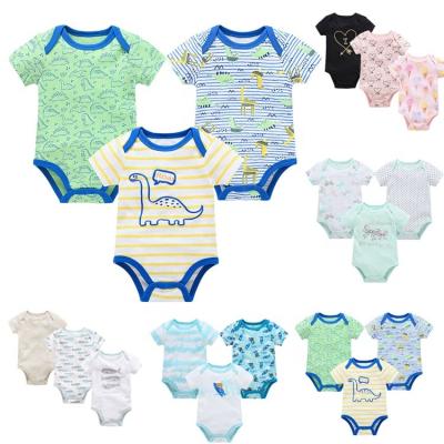 China 100% Fiber Babies Clothes Polyester Most Popular Baby T-Shirt Printed Sleeper Baby Jumpsuit Rompers for sale