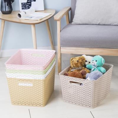 China Waterproof Plastic Storage Basket Clothes Storage Basket Storage Basket For Toys for sale