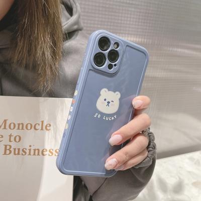 China Bear Cell Phone Shockproof Case Fits Apple X Full Package iPhone 11 XR Color Painting 8plus Soft Glue 12promax for sale